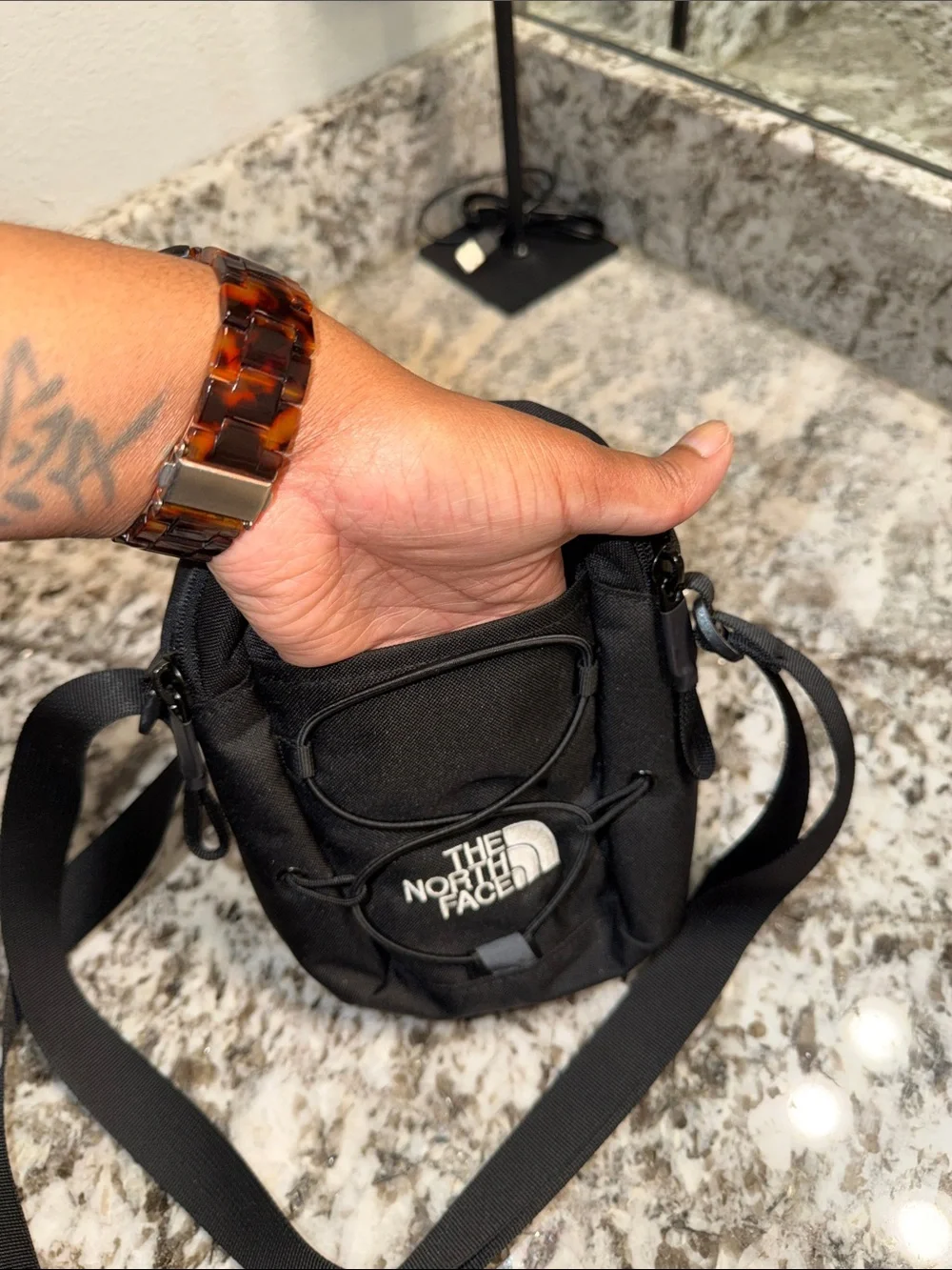 The North Face Black Compact Crossbody Belt Bag with Bungee - Picture 8 of 8